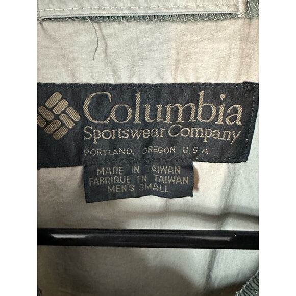Vintage Columbia Men’s Small Green Windbreaker Jacket Pullover - Picture 3 of 3